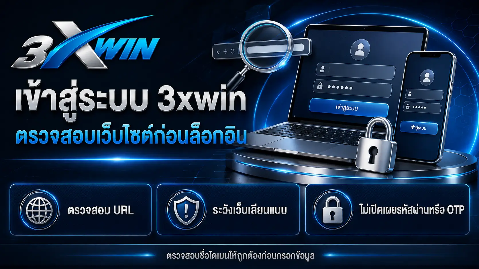 เข้าสู่ระบบ 3xwin ตรวจสอบเว็บไซต์ก่อนล็อกอิน